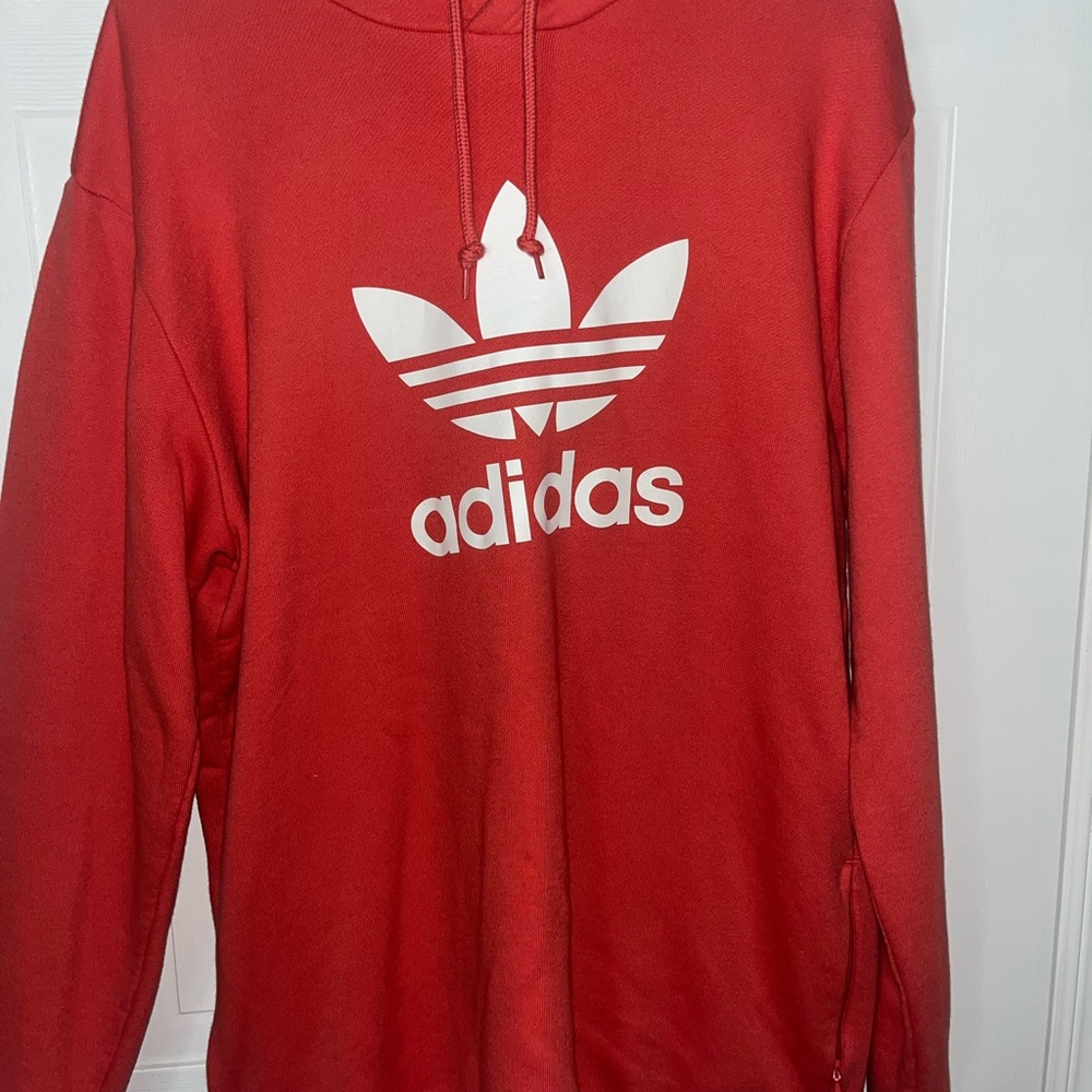 Adidas Scarlet Sweatshirt with Trefoil Logo